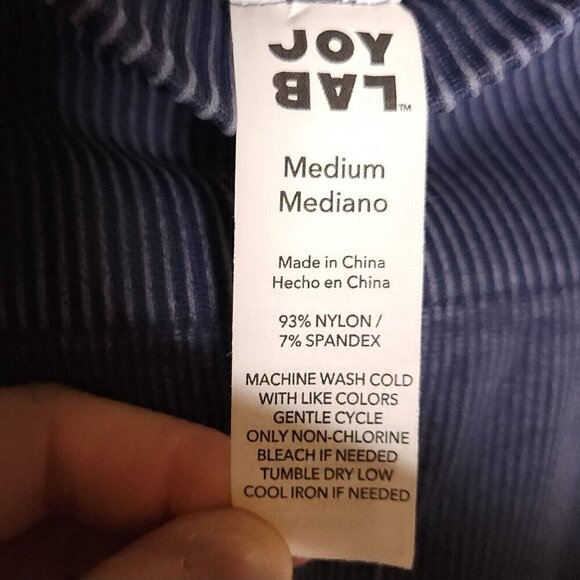 Joy Lab Denim Look Ribbed Athletic Leggings Medium - Picture 6 of 6